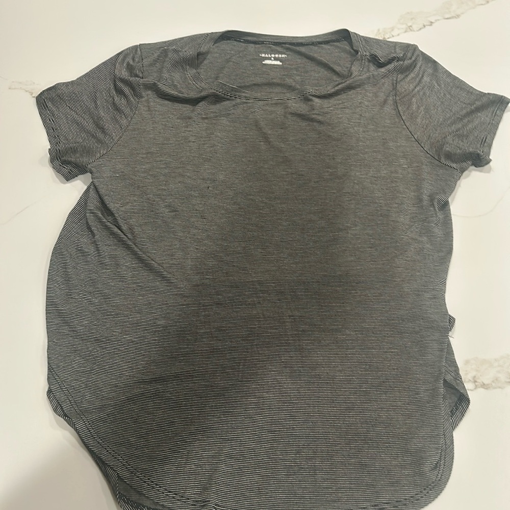 Grey and black striped shirt/blouse used large size good condition.